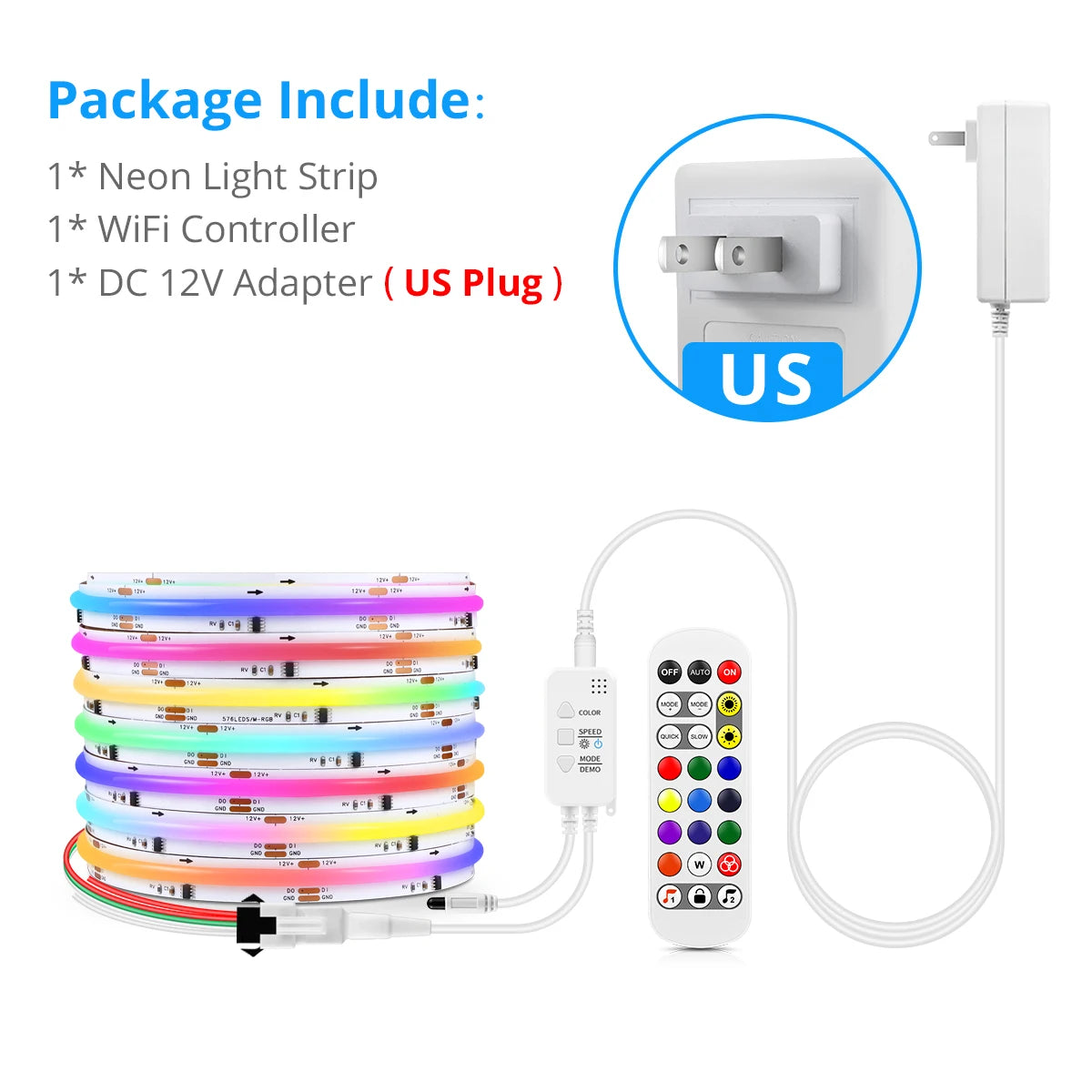 Smart LED Strip Lights - WiFi RGBIC Alexa Google Compatible