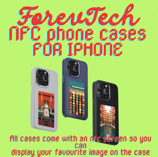 ForevTech NFC E-Ink customizable iPhone case display

