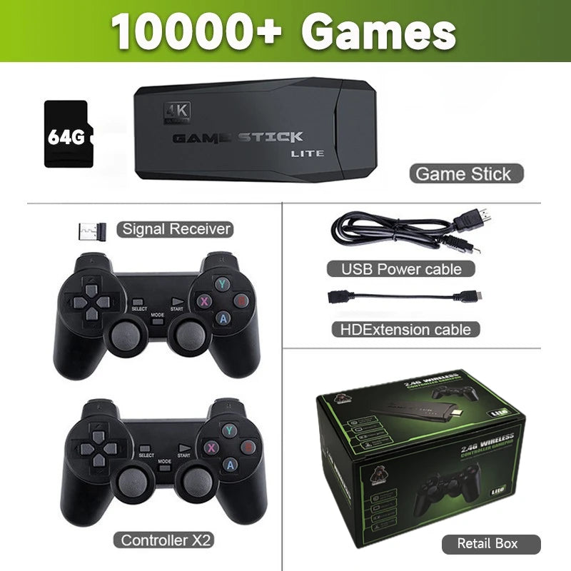 ForevTech Retro Gaming Console - 10,000 Games with Wireless Controllers