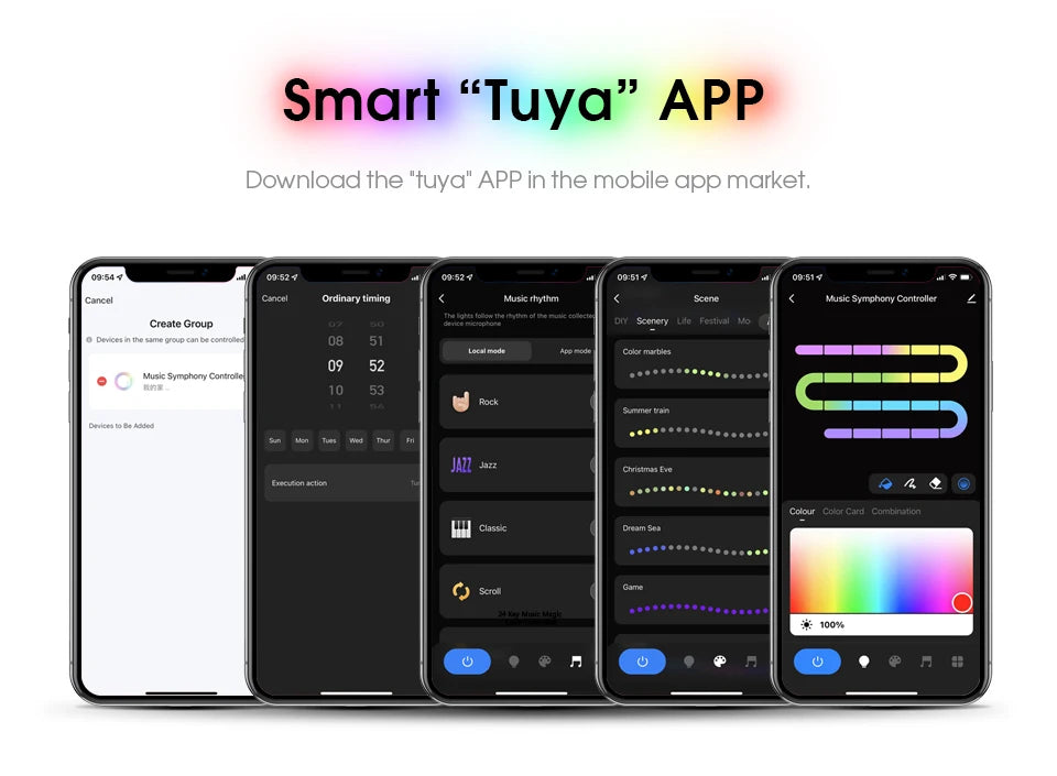 Smart LED Strip Lights - WiFi RGBIC Alexa Google Compatible