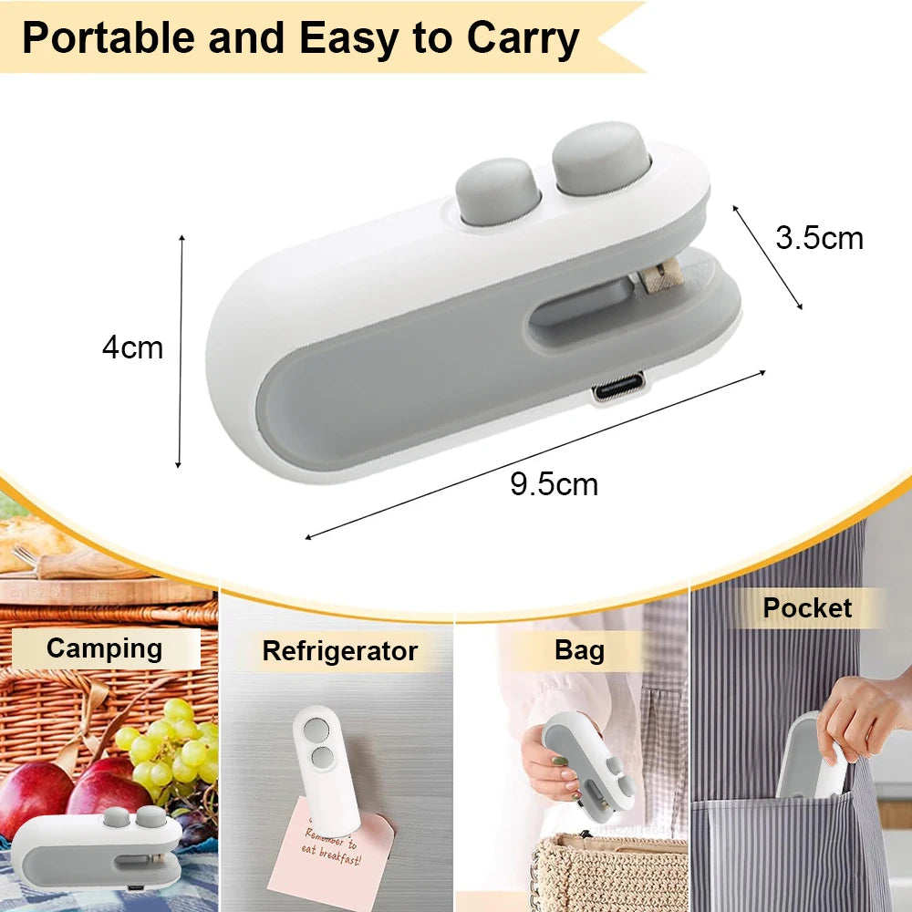 Forevtech Rechargeable 2-in-1 Bag Sealer & Cutter