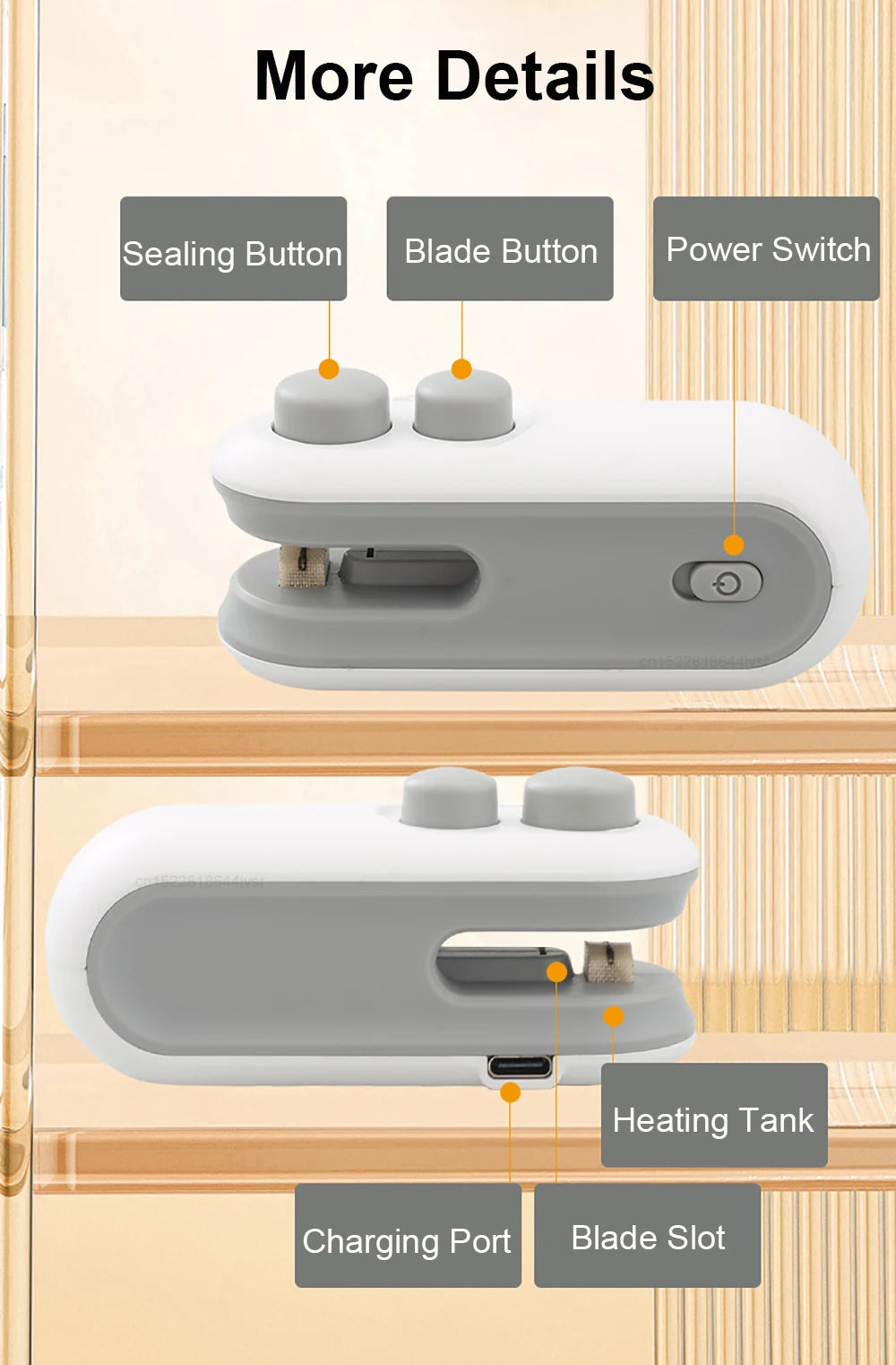 Forevtech Rechargeable 2-in-1 Bag Sealer & Cutter