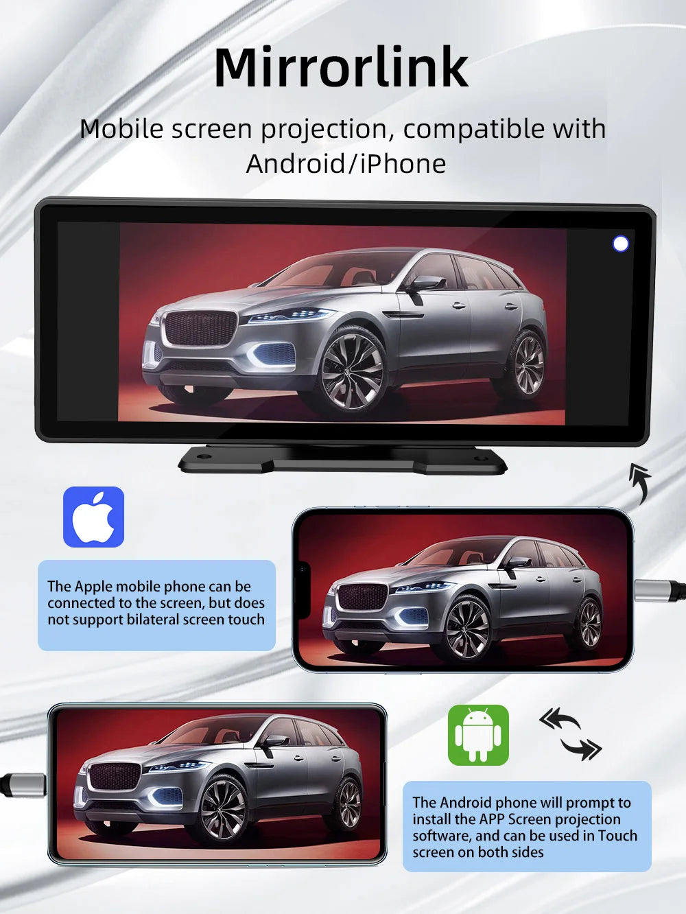 ForevTech Wireless CarPlay Car Radio