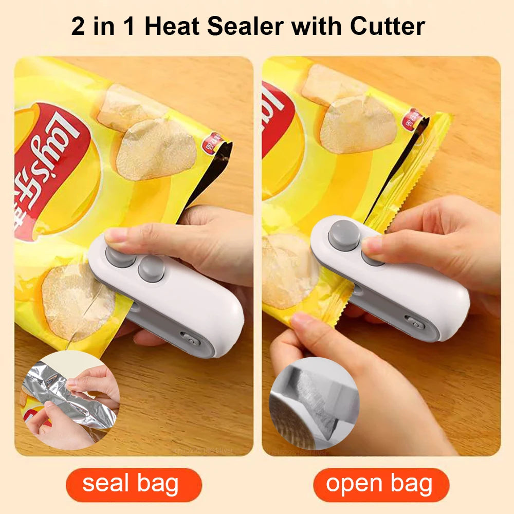 Forevtech Rechargeable 2-in-1 Bag Sealer & Cutter