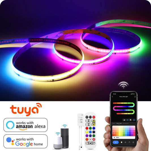 Smart LED Strip Lights - WiFi RGBIC Alexa Google Compatible