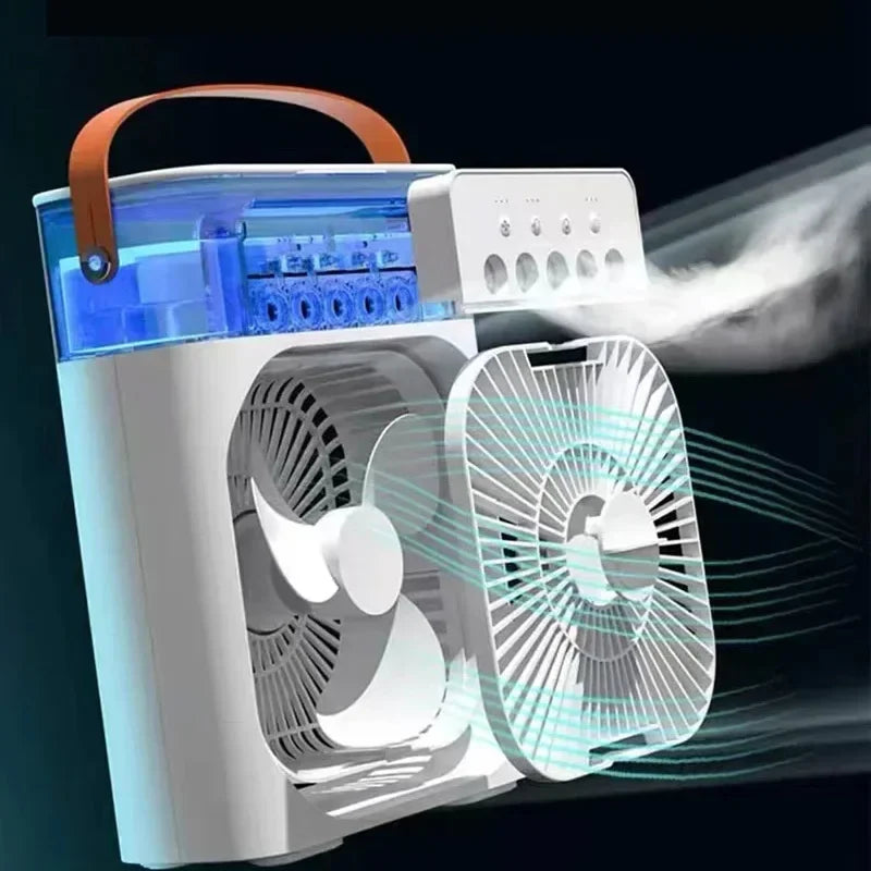 ForevTech Multifunctional Portable Fan with LED Night Light, A/C and Humidifier