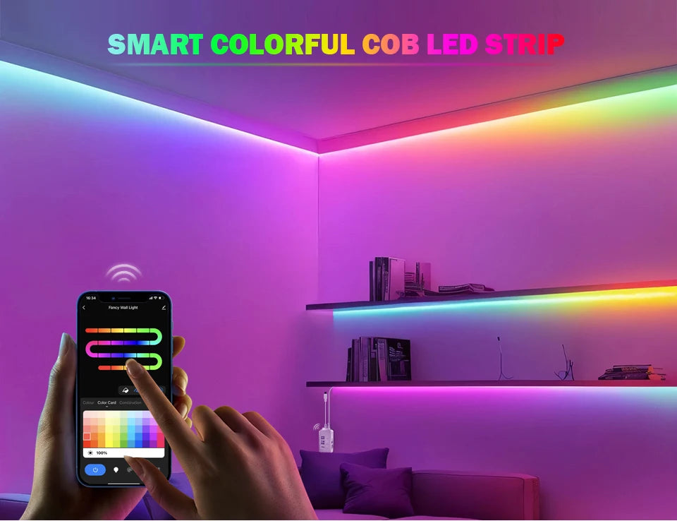 Smart LED Strip Lights - WiFi RGBIC Alexa Google Compatible