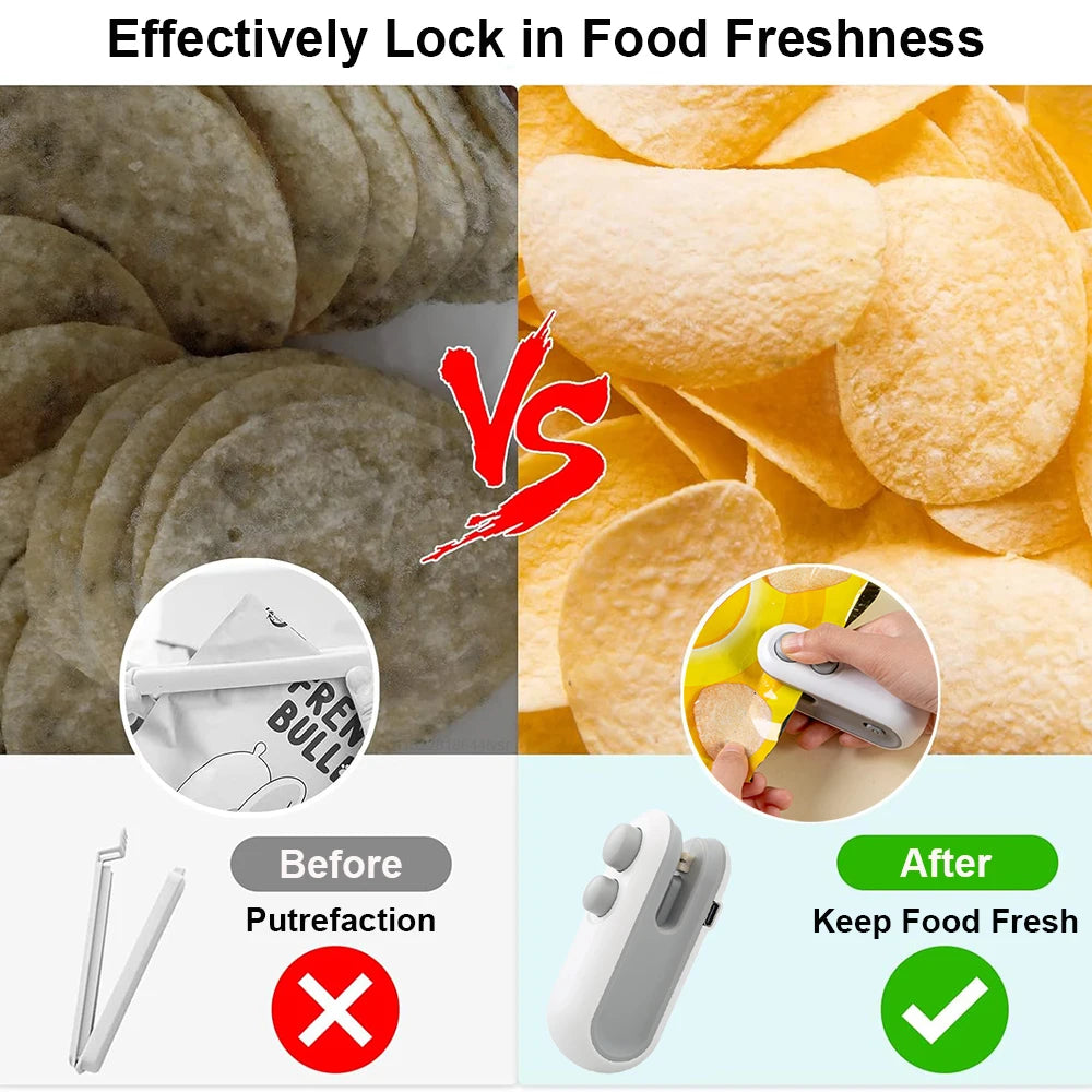 Forevtech Rechargeable 2-in-1 Bag Sealer & Cutter